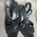 Black Suede Platform Sandals by Jeffrey Campbell Anna Retro Platform sz 11