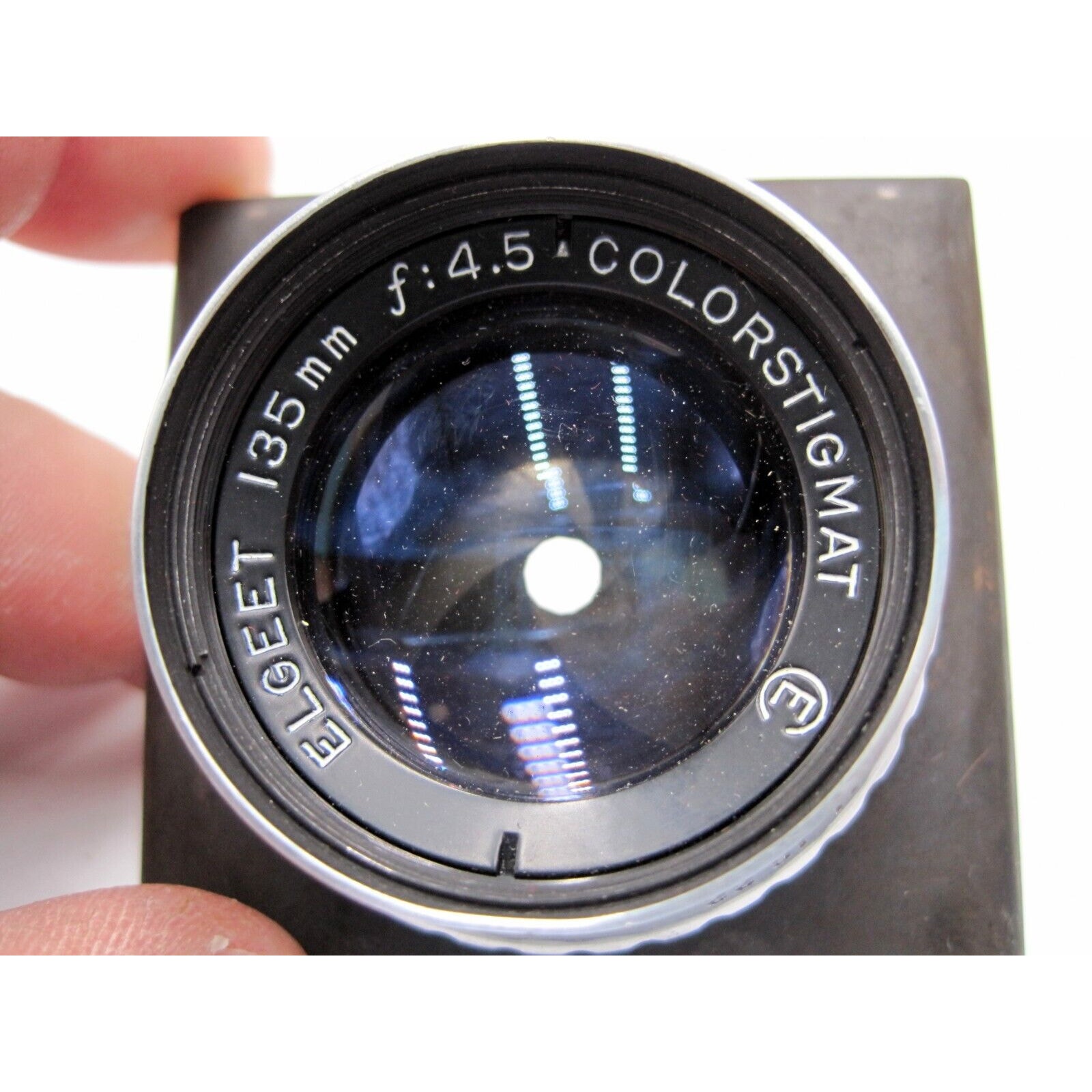 Elgeet 135mm F4.5 Colorstigmat Enlarger Enlarging Lens w/ 2.5 x 2.5 Board