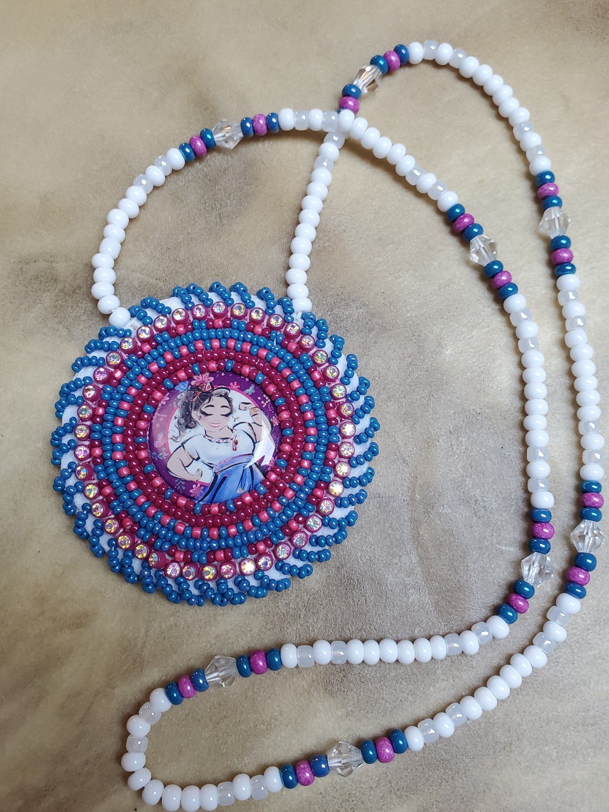 Native beaded kids necklace