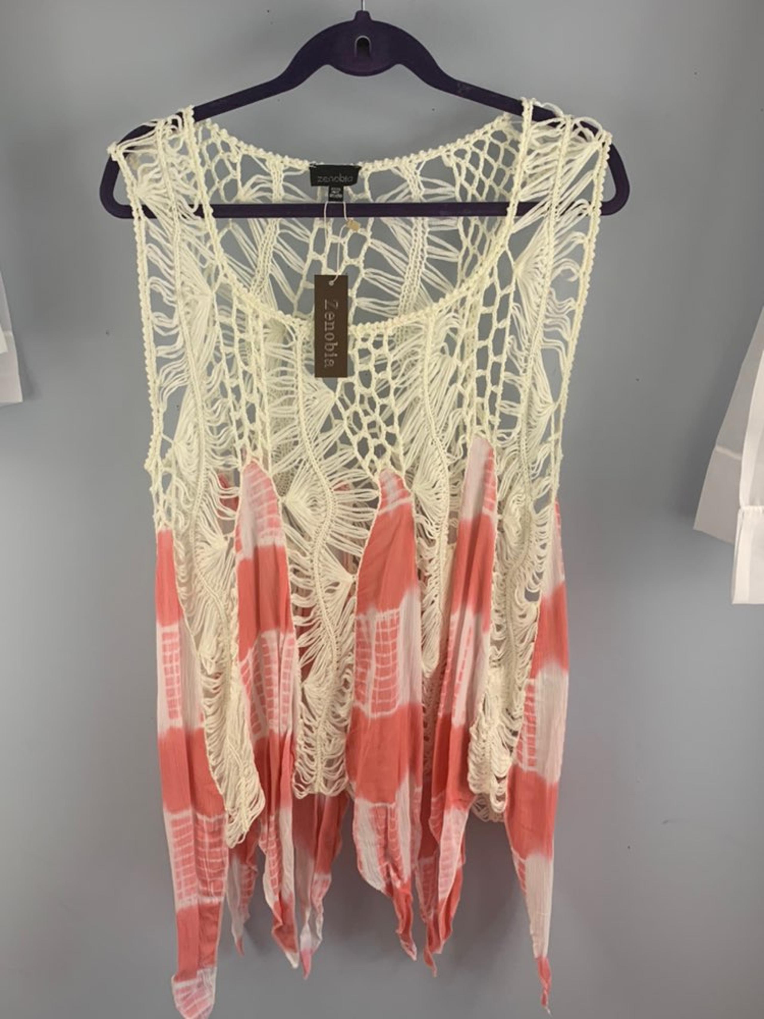 Zenobia NEW crochet flair top.