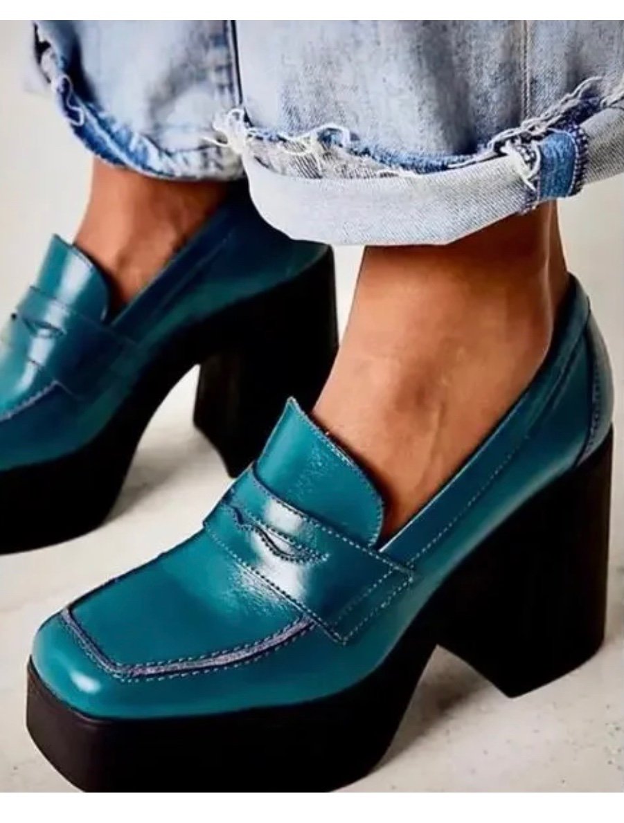 Free People Zoe Platform Loafer Jade size 9-41