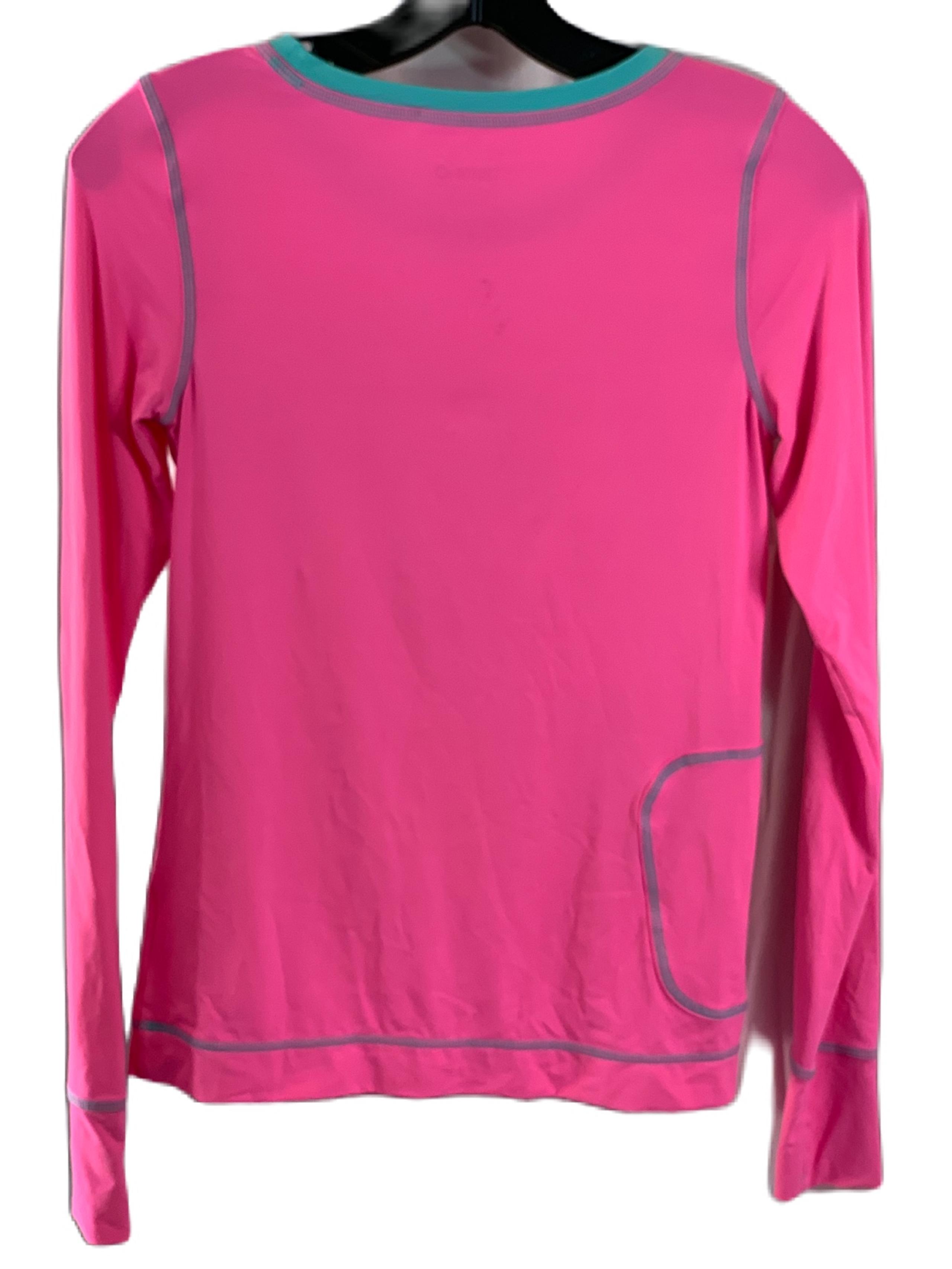 Lilly Pulitzer Meryl Nylon Renay UPF50+ Top Sunguard Havana Pink Pockets Blue XS