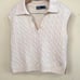 Polo Ralph Lauren Collared Short Cable Knit Vest with Cashmere Blend