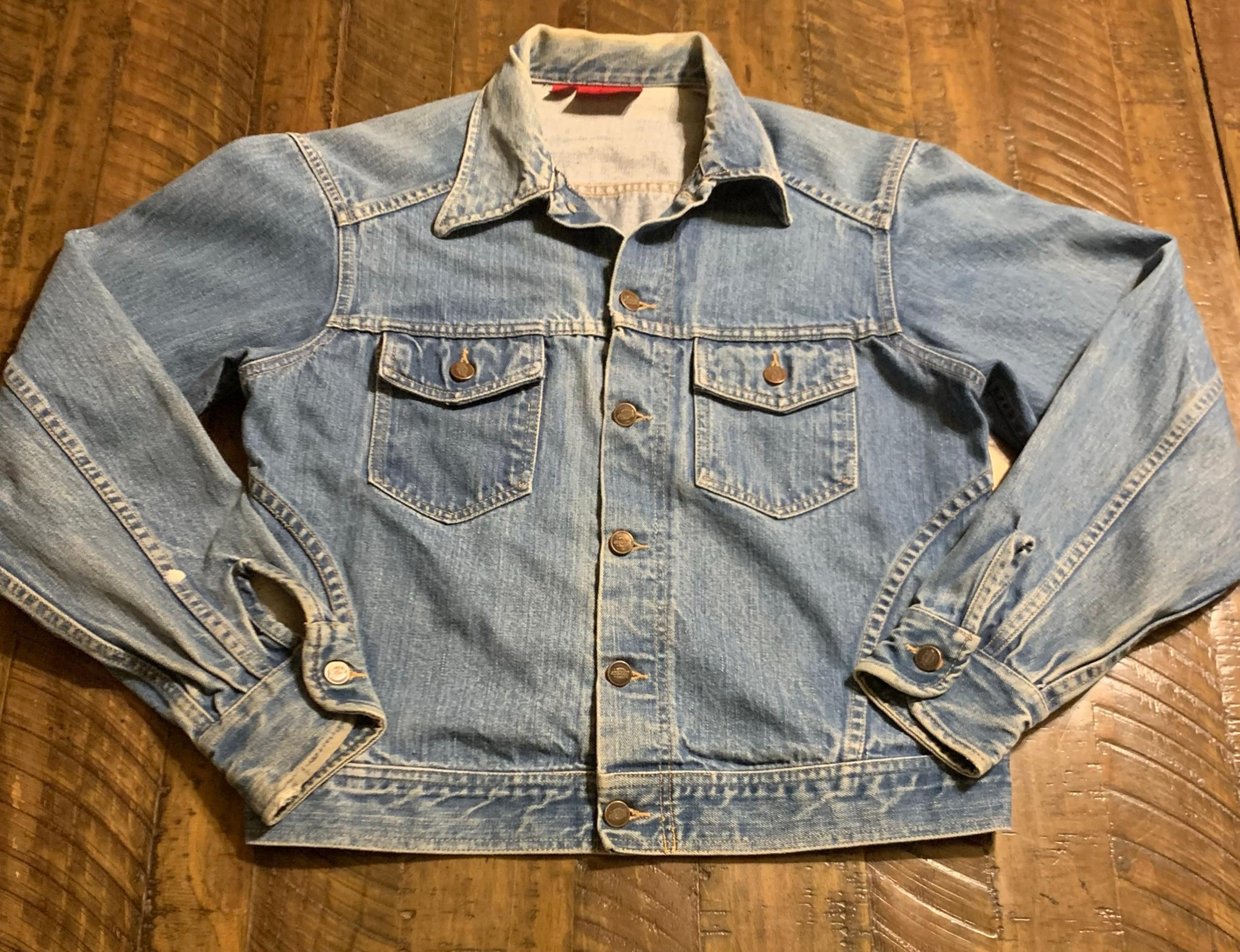 Vintage Denim Jacket 70s/80s Dickies Trucker Jean Jacket Type II Med/Large USA