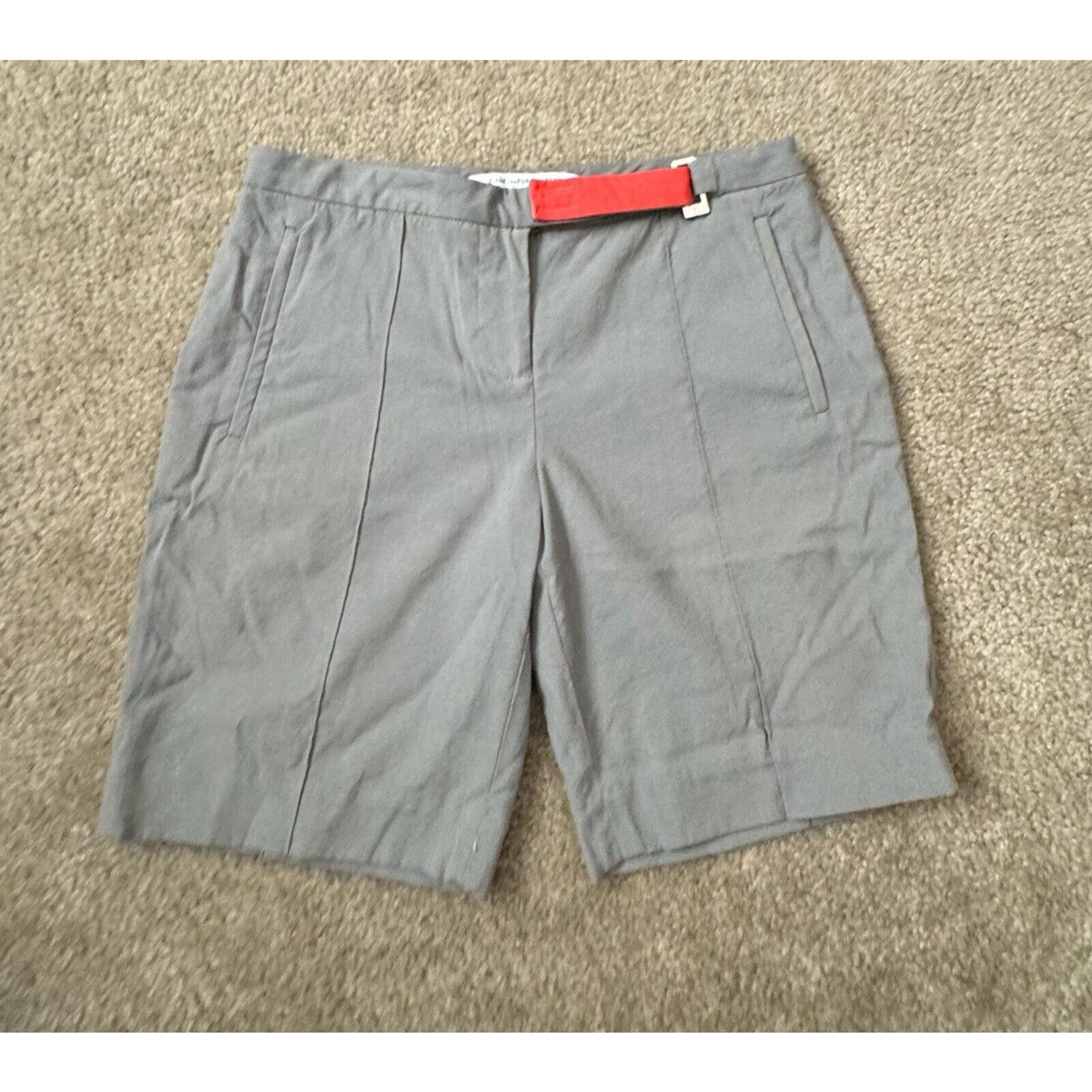 Diane Von Furstenberg Gray Boydion Wool Blend Side Dressy Shorts Women’s 2