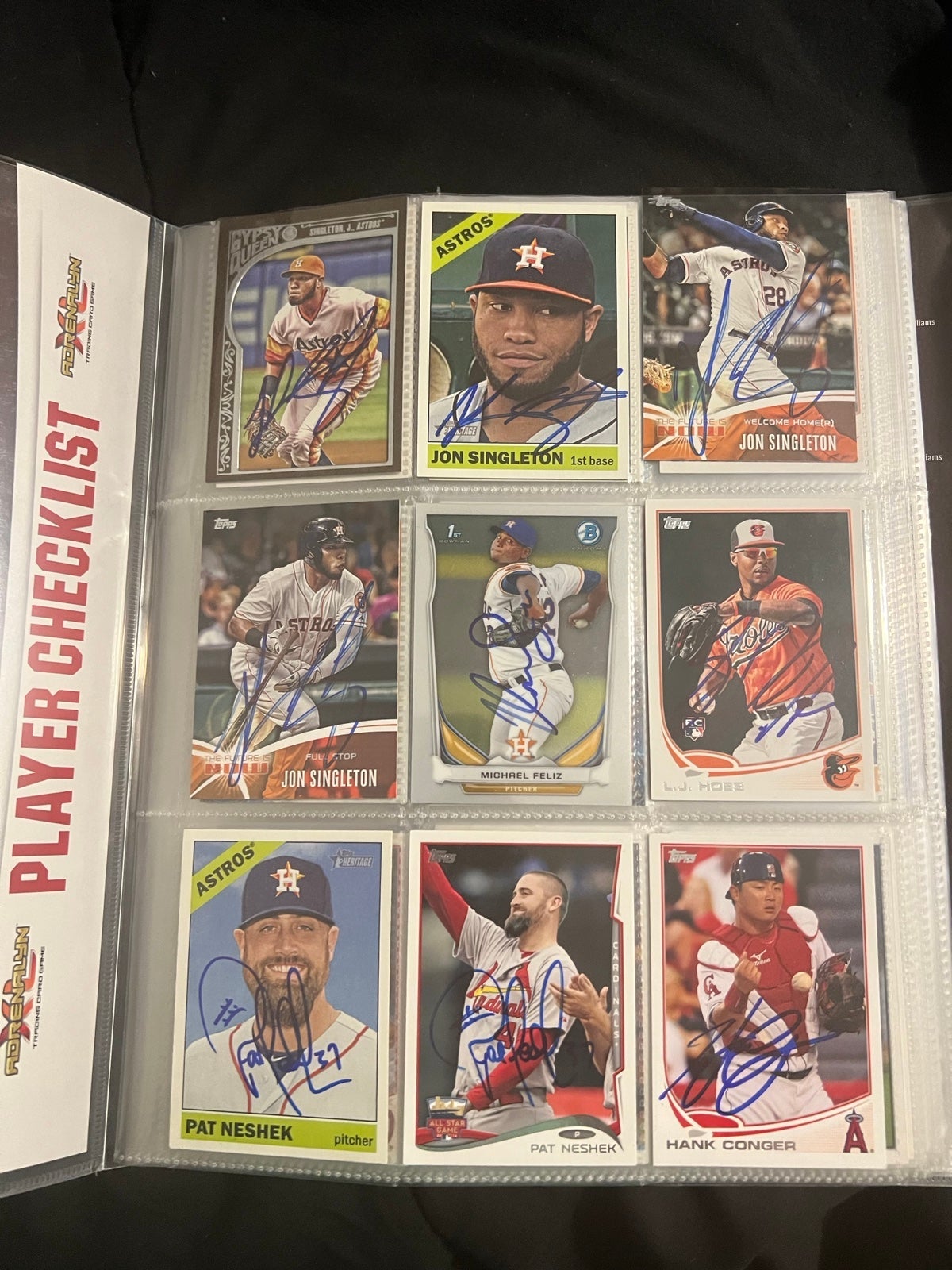 Huge Autographed Card Lot Houston Astros MLB