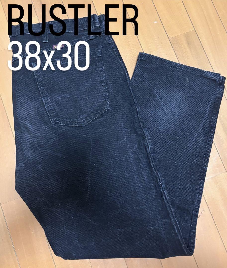 RUSTLER Black Denim 38x30