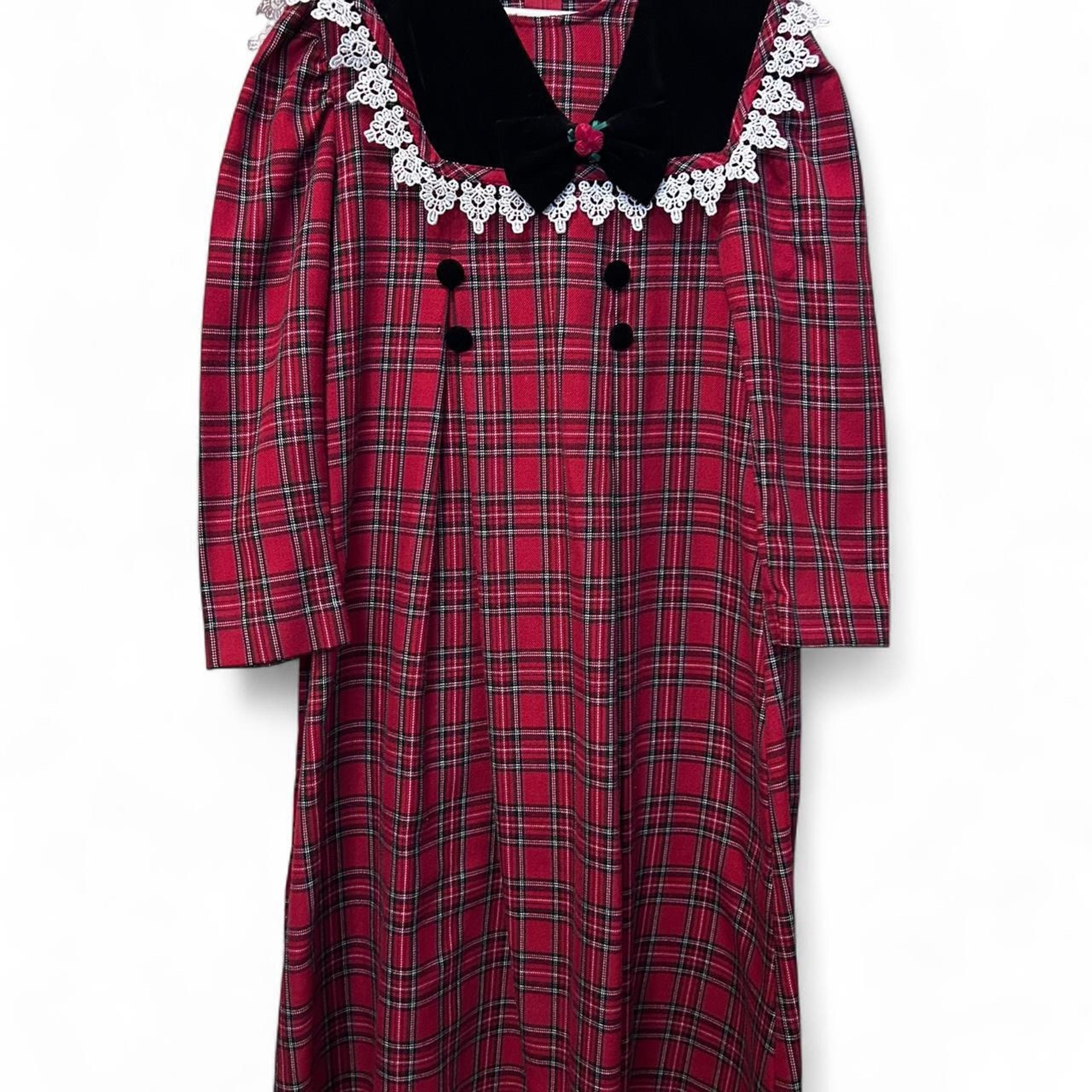 Vintage Girl’s Plaid Dress