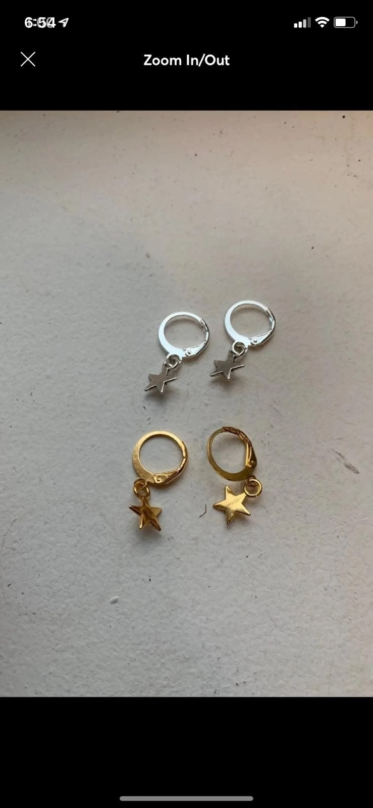 Brandy melville store star hoop earrings