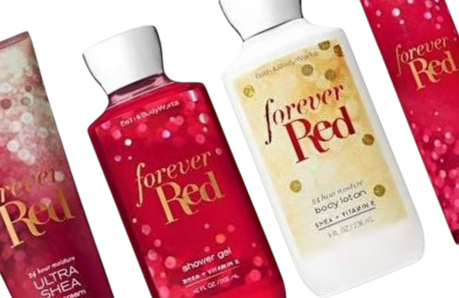 Bath and Body Works DISCONTINUED 4PCS Bundle of FOREVER RED