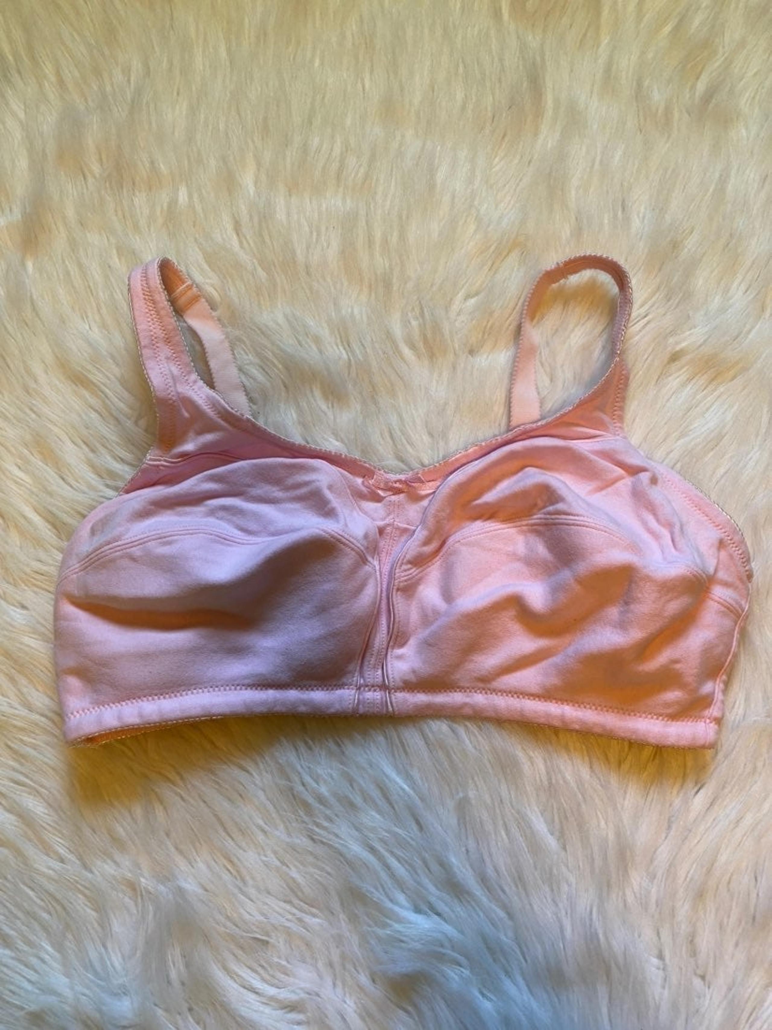 Comfort Choice Bra Womens Size 38DD Pink Wireless Unlined