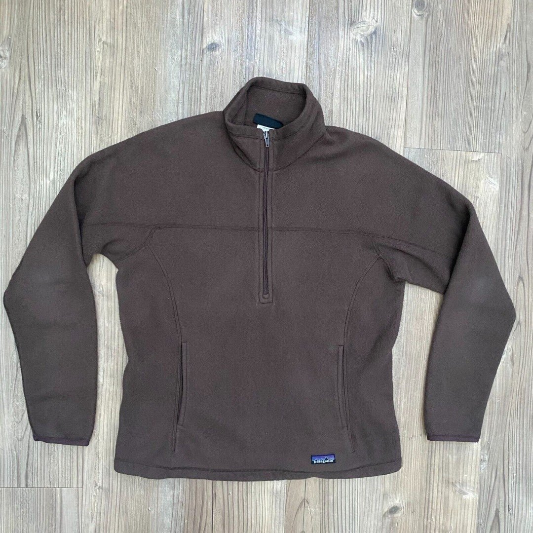 Patagonia - Synchilla Brown 1/2 Zip Pullover Jacket Sweater Women's - Size Large