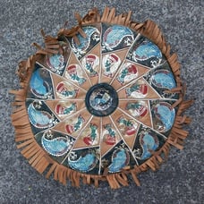 Leather Work Metallic Embossed circle art southwest texmex