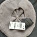 Women's Double Layer Rhinestone Beret Cashmere Blend Soft Warmth Hat light Gray