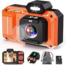 Upgraded 4K Digital Camera,HD 48MP 18X Zoom Anti Shake Auto Focus Kid Camera w
