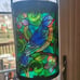Solar Lantern Outdoor Hanging Glass Peacock Lights Waterproof LED Solar Lamp