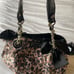 Vintage / rare betsey Johnson sequin leopard print tote bag