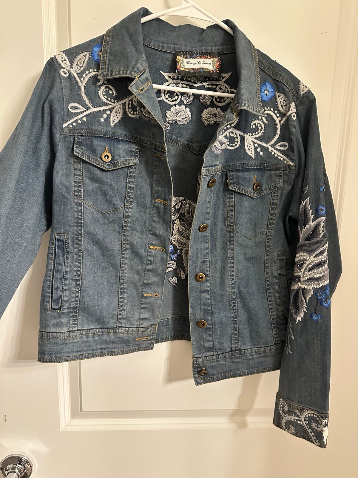 Jean Jacket. By vintage collection. Size “large