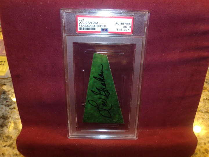LOU GRAHAM PGA GOLF SIGNED HAND SIGNED CUT AUTO SLABBED PSA/DNA