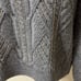 Ramy Brook Trinity Crystal embellished Gray cable knit sweater size Medium
