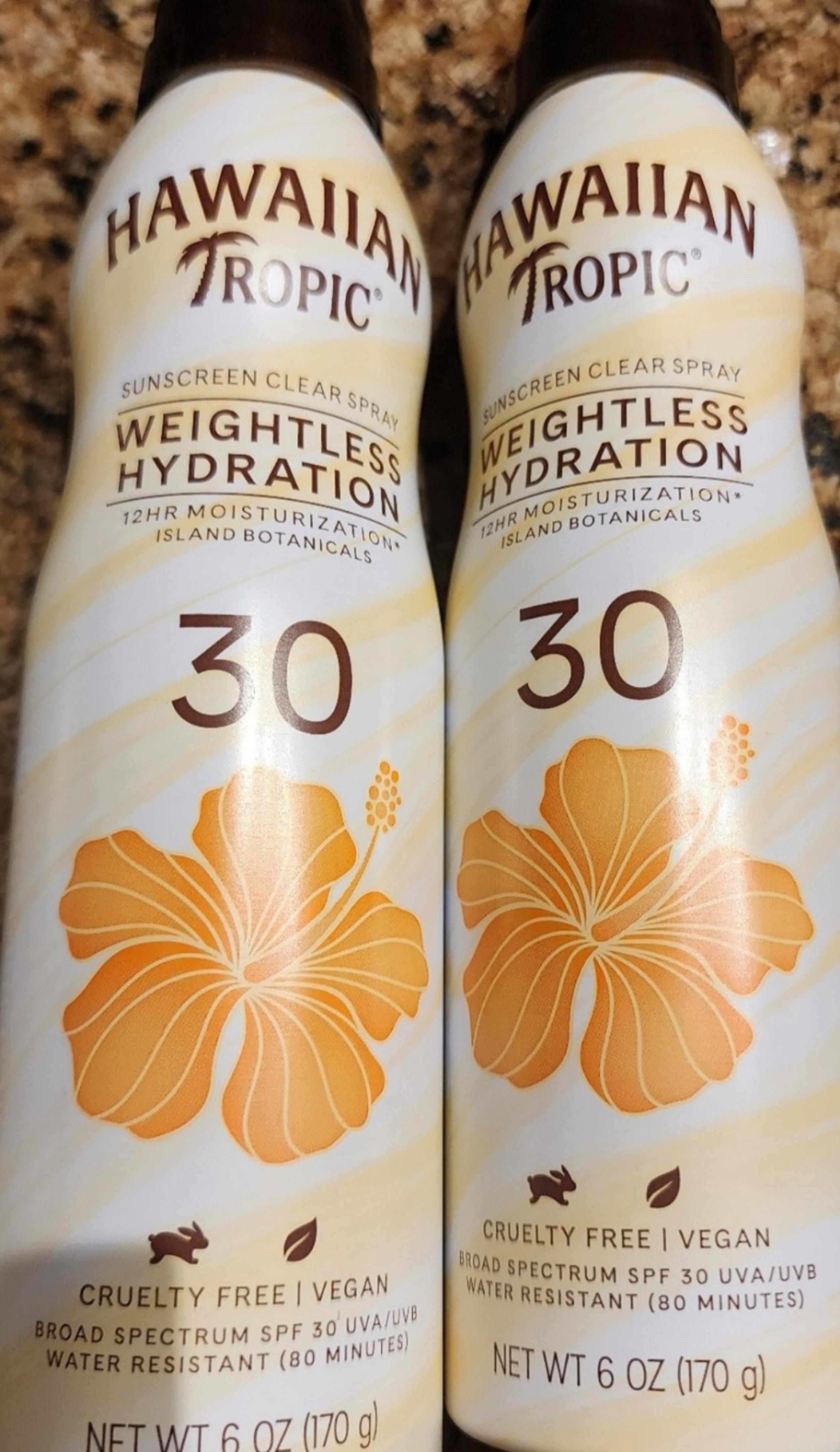 Hawaiian Tropic Sunscreen - Weightless Hydration - Sunscreen - Tan - Sun - Beach