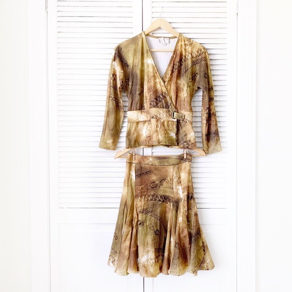 Alberto Makali Printed Skirt Suit NWOT