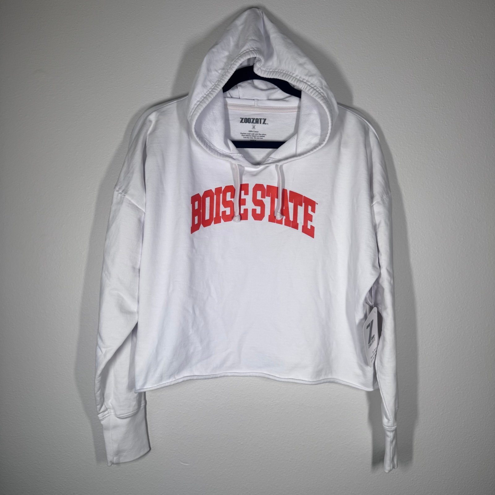 Boise State Broncos NCAA College Crop Hoodie Sweatshirt NWT Women’s