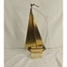 Vintage Brass Sailboat Sculpture on a Marble Base, John DeMott