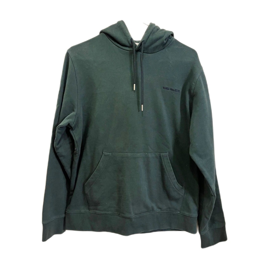 NORSE PROJECTS Green 100% Cotton Pullover Basketball Hoodie Top Mens Size Medium