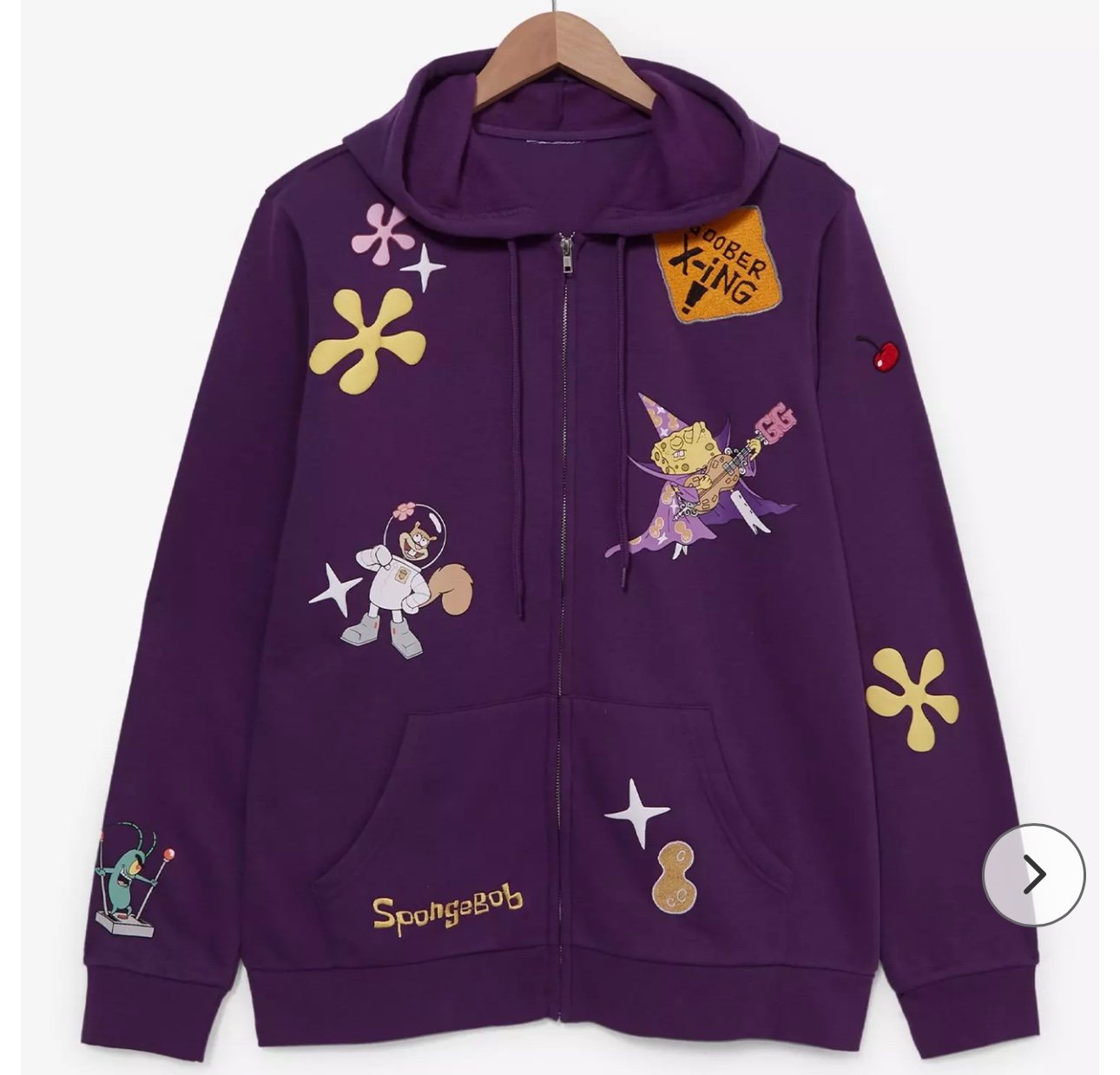 SpongeBob SquarePants Goofy Goober Icons Zippered Hoodie -FIRM PRICE