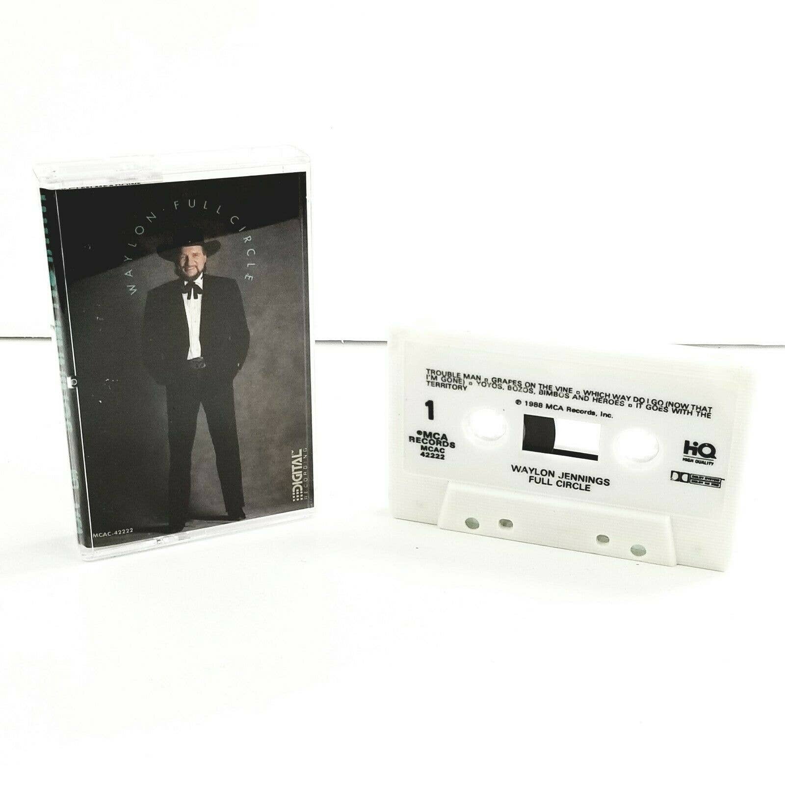perfect Circle Full Jennings Waylon 1988 Willie Hey tape cassette MCA Electronics perfect Circle Full Jennings Waylon 1988 Willie Hey tape cassette MCA Electronics
