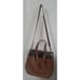 Fossil Keely Tote Leather Large Handbag Cognac Brown Black Shoulder Bag Zipper