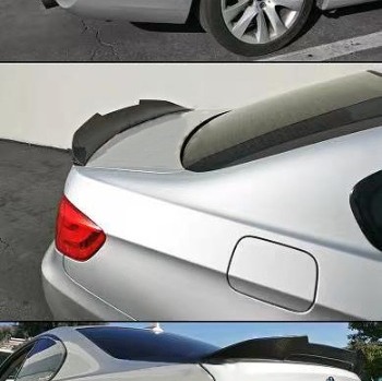 NEW 2007-2012 BMW E92 M3 335i 328i 2DR PSM STYLE REAL CARBON FIBER TRUNK SPOILER