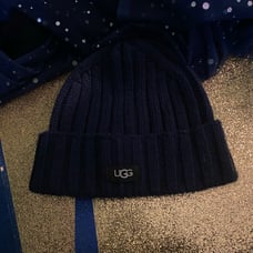 UGG WOOL RIBBED DEEP BLUE ADULT’s WINTER BEANIE Hat ‘24 COZY