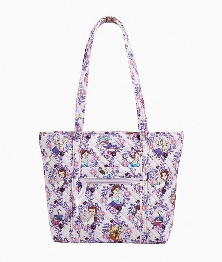 Vera Bradley X Disney Small Vera Tote in Beauty And The Beast Belle Floral NWT
