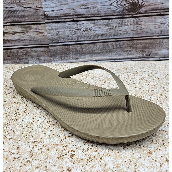 Fitflop Timberwolf Beige Iqushion Ergonomic Men's Slides Size 12