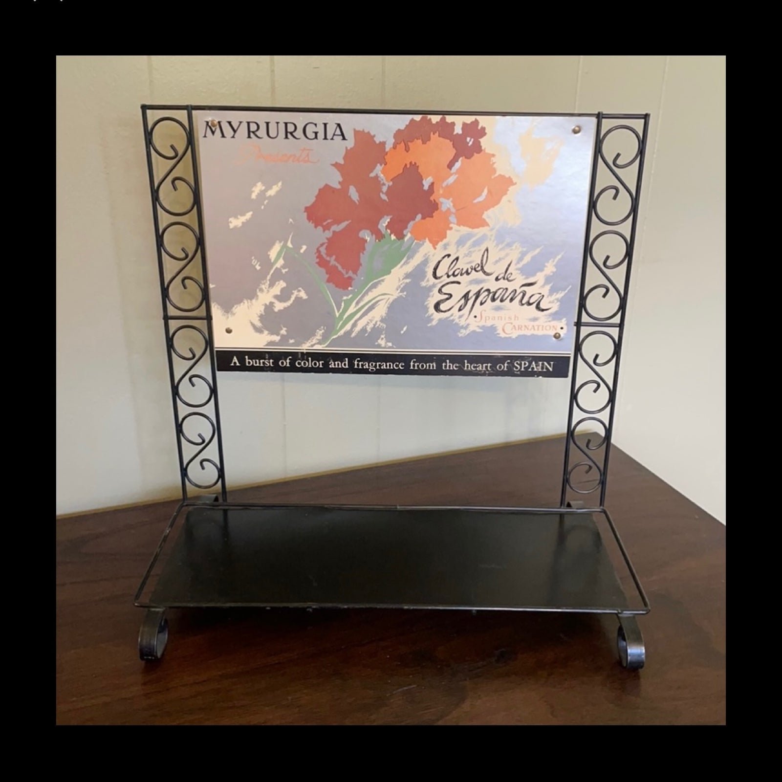Vintage 1950s perfume display rack