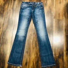 Miss Me Angel Wing Rhinestone Jean Sz 27