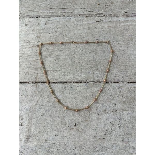 Vintage Michael Anthony 14k Gold Bars And Balls Necklace