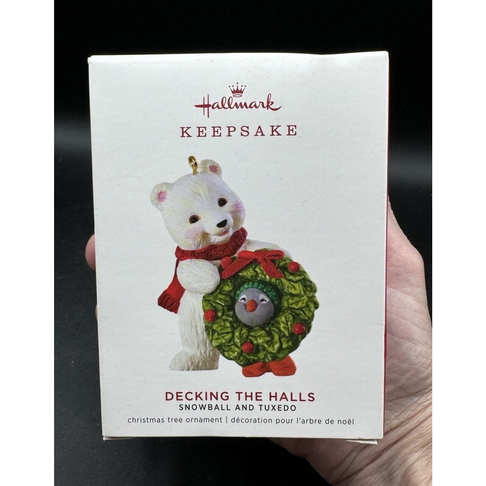 New Hallmark Christmas Ornament DECKING THE HALLS 19th Snowball and Tuxedo 24D