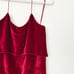 Alice + Olivia Size Medium M Marybeth Red Velvet Ruffle Layered Halter Tank Top