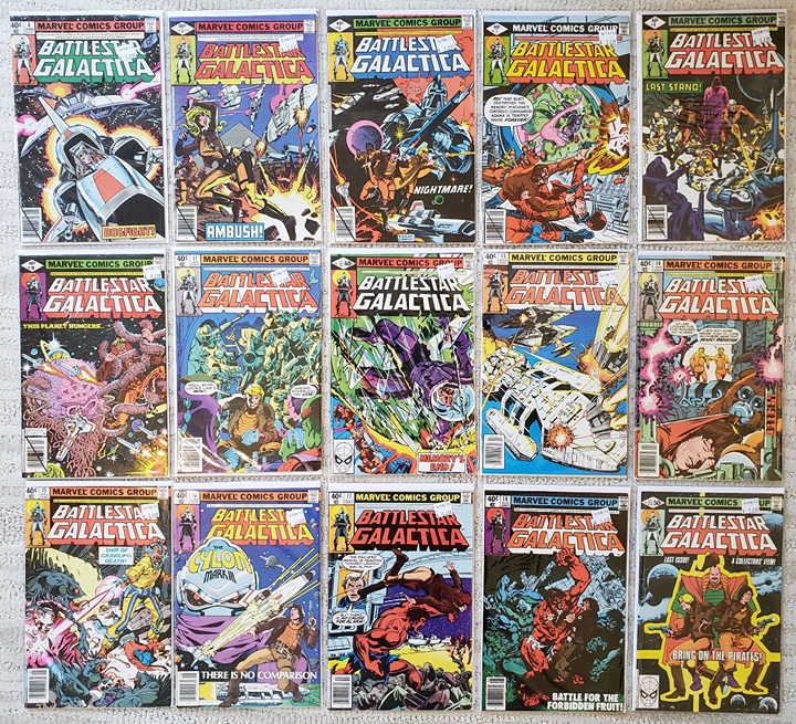 Battlestar Galactica (Marvel) comic lot (15 issues)