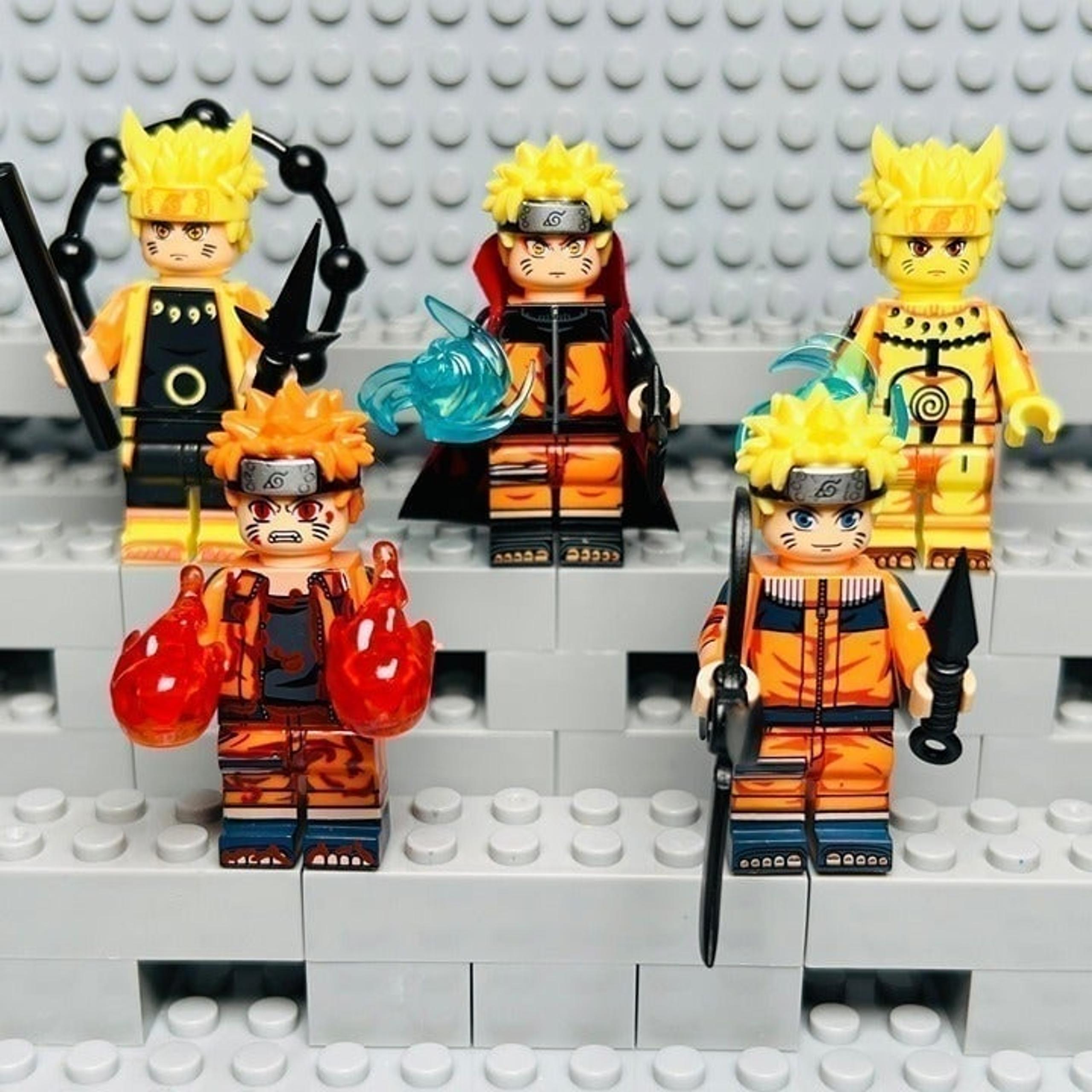 Naruto Uzumaki Custom Minifigures Lot of 5