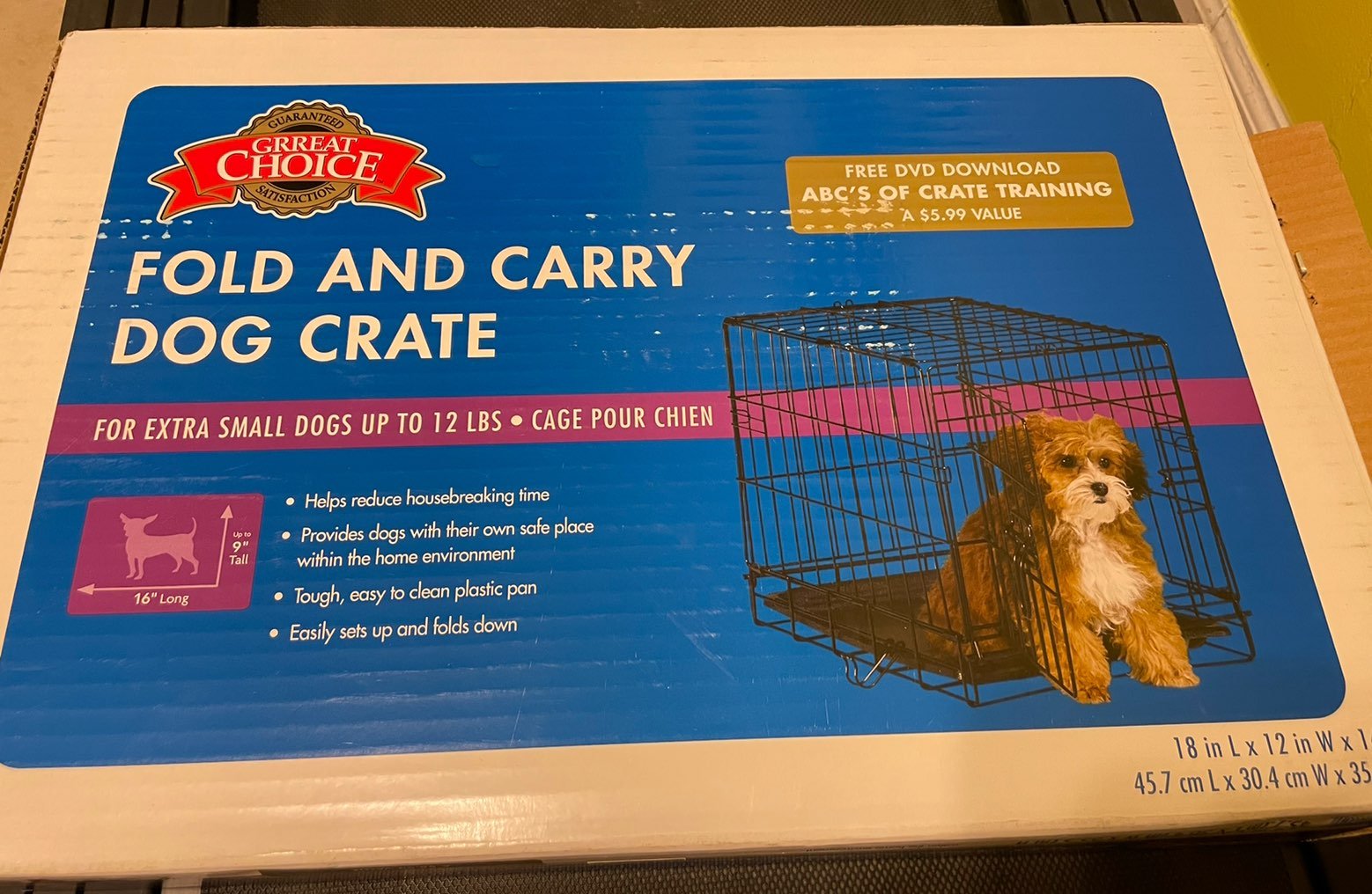 grreat choice dog crate