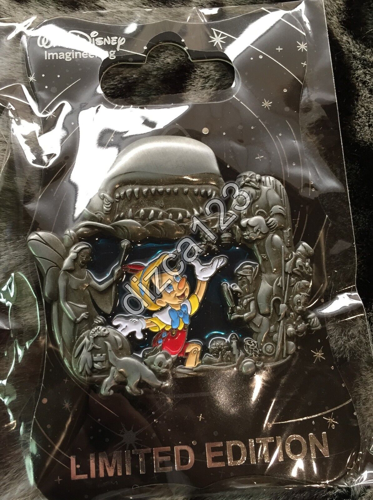Disney D23 WDI Attractions Pinocchio Stained Glass Pin LE 300