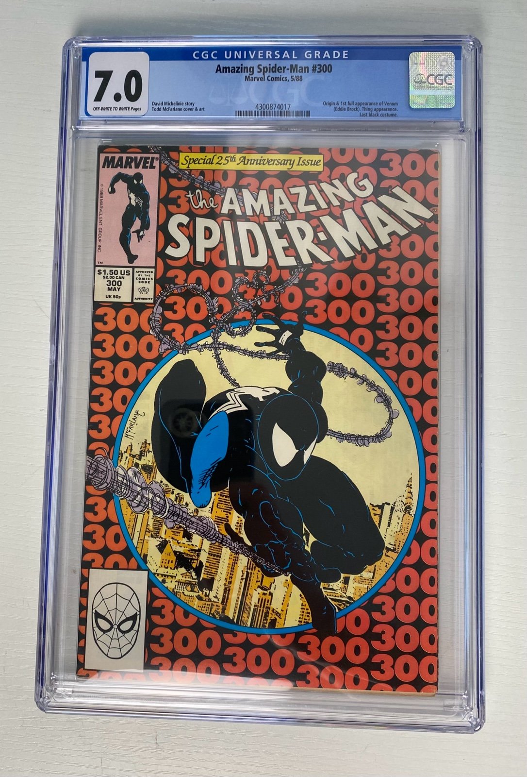 Amazing Spider-Man 300 CGC 7.0 1st Appear Venom Eddie Brock Todd McFarlane MCU