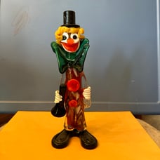 8.5 Murano Clown Hand Blown Italian Glass
