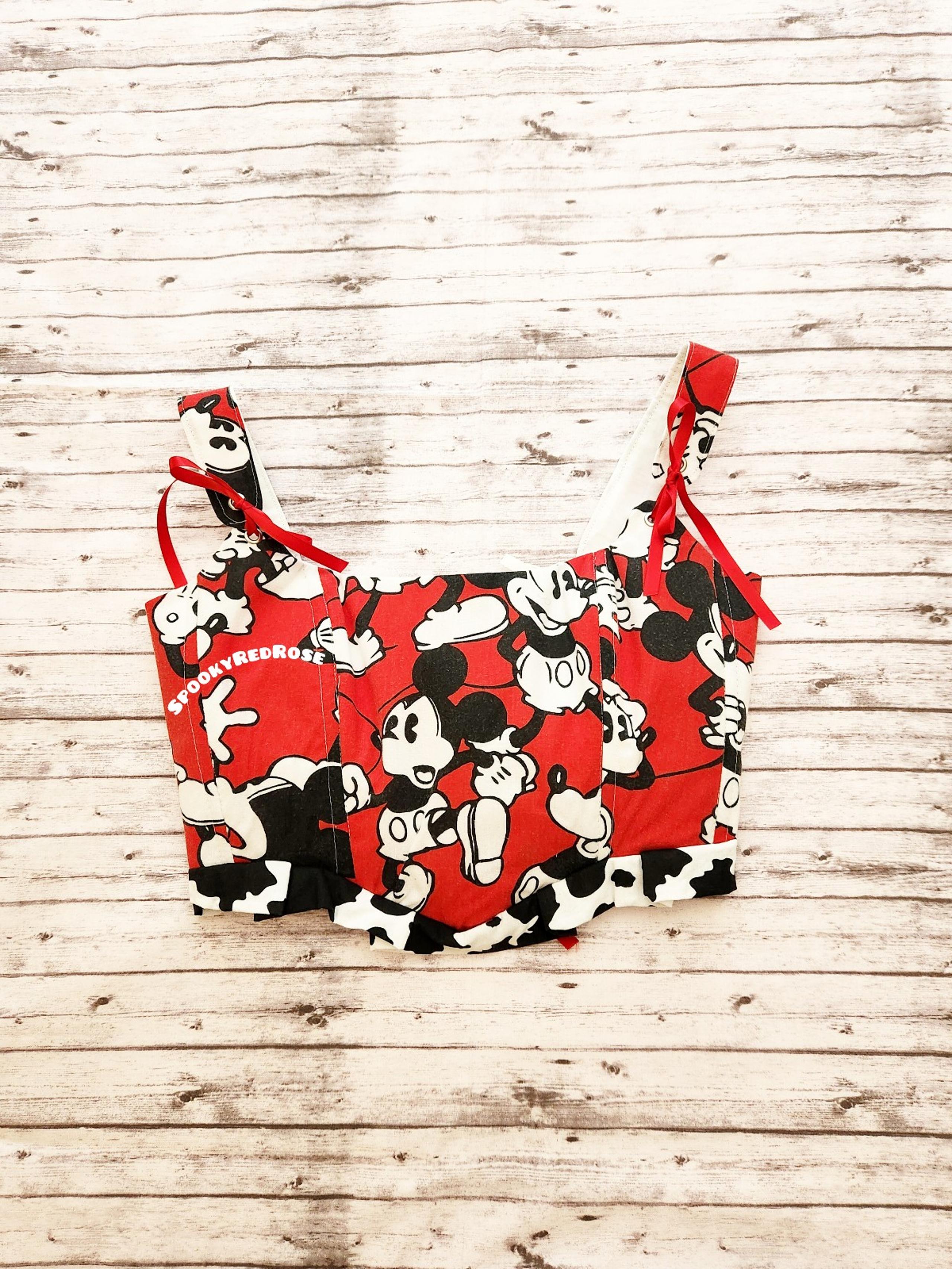 Mickey mouse corset top vintage bedsheet