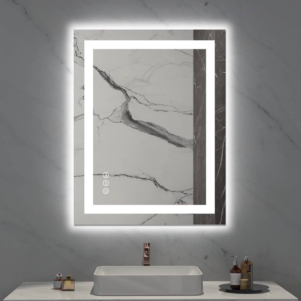 LOAAO LED Bathroom Mirror 28x36
