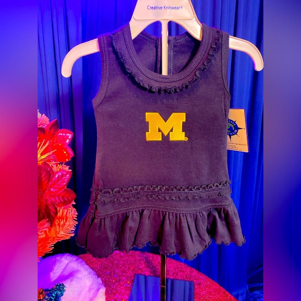 Authentic UofM Maze and Blue Cheerleader Outfit